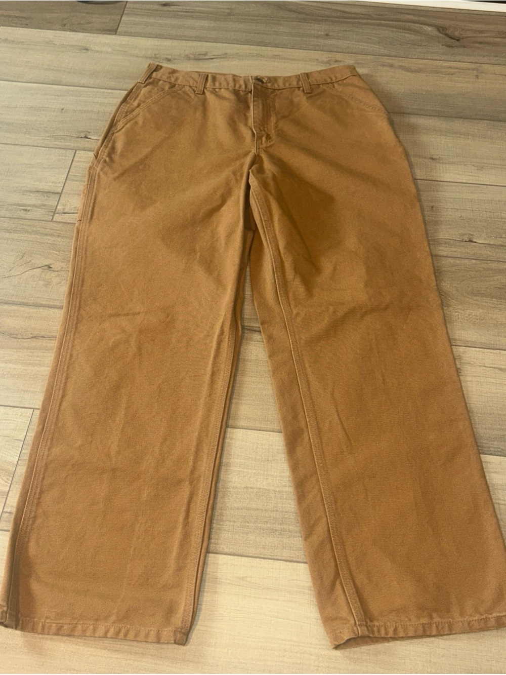 Carhartt Duck Utility Work Pants Construction Blue Collar Heavy Duty Men 34 x 30